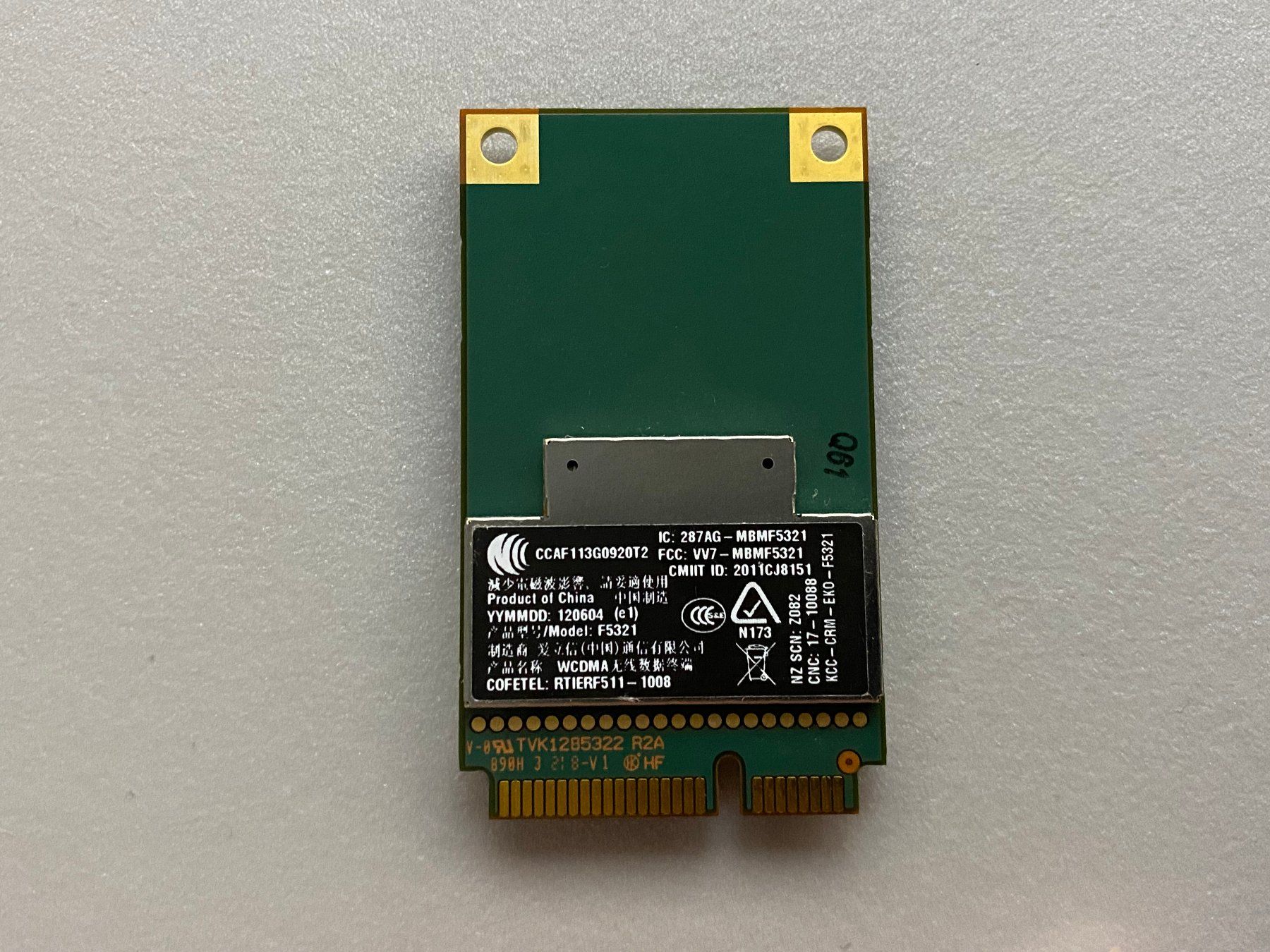 Modem & Router: Ericsson UMTS Modul F5321Mini PCIe – Usato da Langwiesen venduto da Restposten-24 1