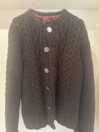 Cosy wool cardigan, Theo Huber, brown. Perfect for Fall!