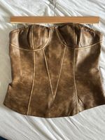 Faux leather corset top 