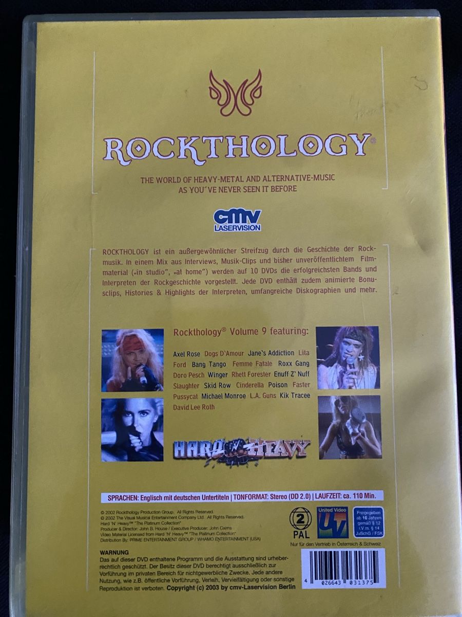 Tutti i DVDs: Rockthology Vol 9 – Usato da Thayngen venduto da doncorvetto 1