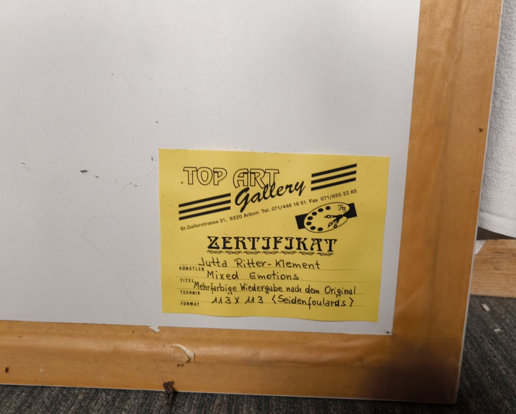 Foto & Immagini: Kunstdruck / Siebdruck auf Basis eines Seidenfoulards – Usato da Rorschacherberg venduto da snOOpydOg11 5