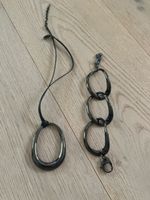 DKNY Halskette & Armband Set Gunmetal Optik Neuwertig! (57)