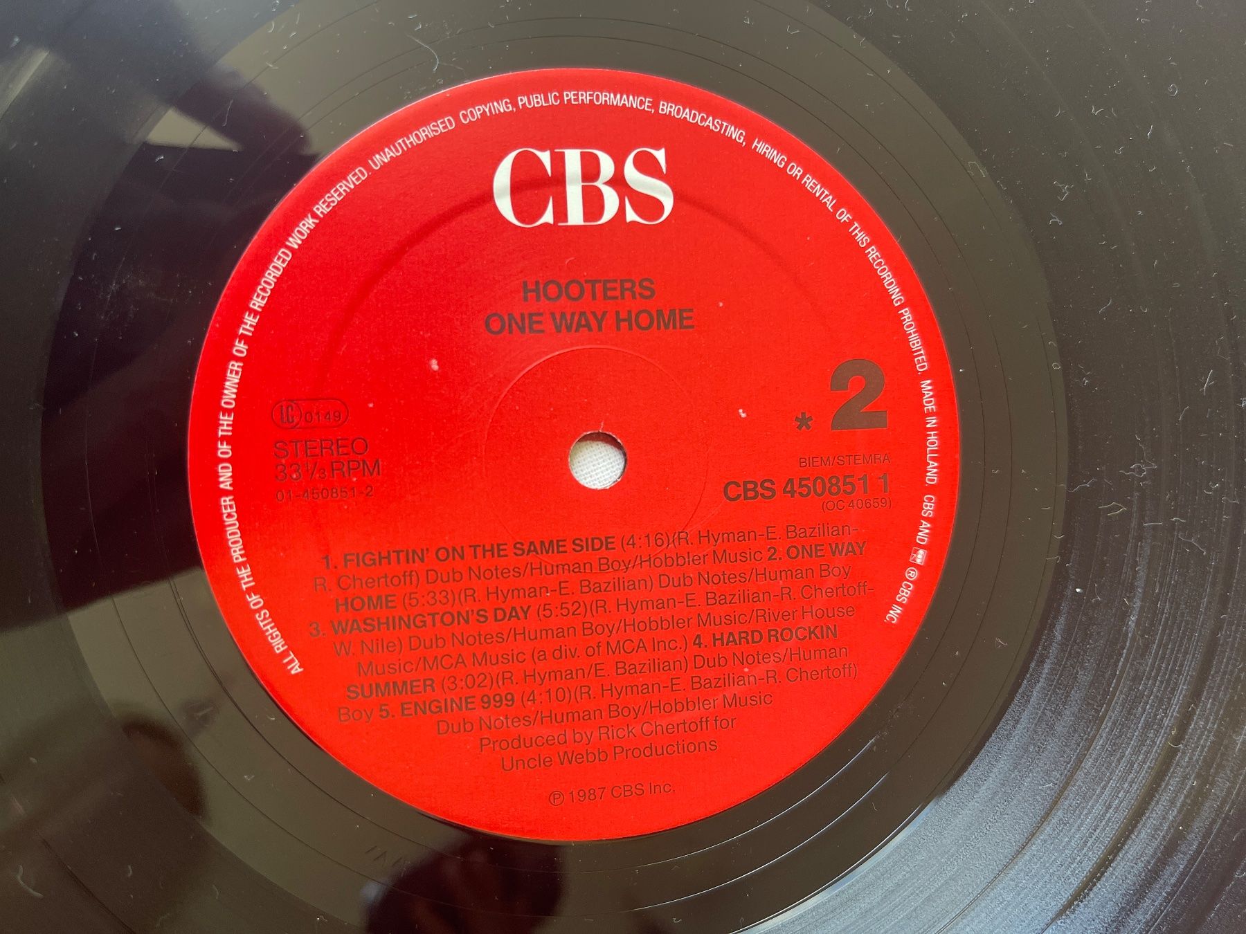 Vinyles: A510/The Hooters - One Way Home – D'occasion à Frutigen par Philippe_jsp 2