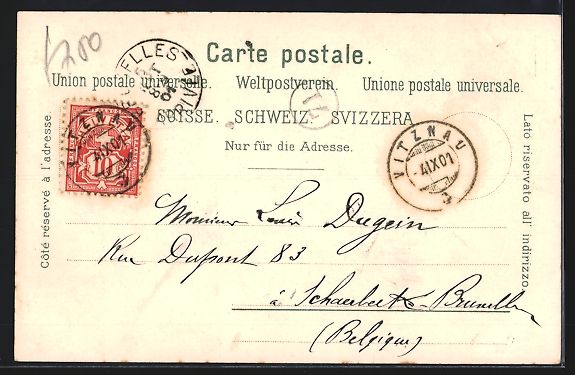 Cartoline postali: Litho Rigi Staffel, Ansicht mit Kulm – Usato da Berlin venduto da bartko-reher 1