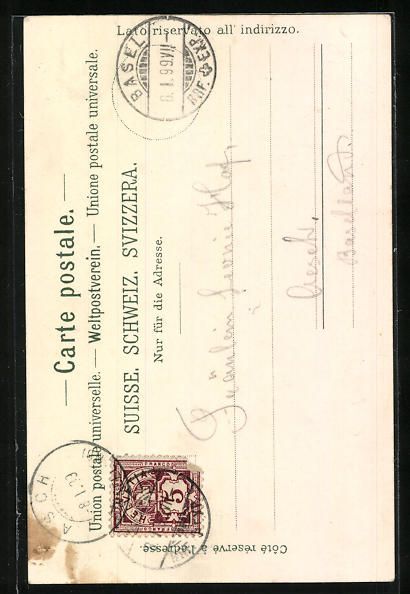 Cartes postales: Mondschein-Lithographie Basel, Strassenb – D'occasion à Berlin par bartko-reher 1