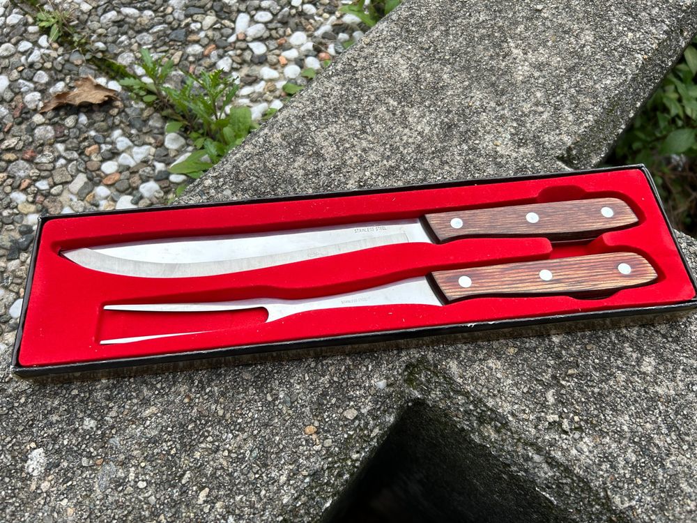 Sabatier Trompette – Set Da 9 Pezzi: Coltelli Da Cucina, Forchettone, Forbici E Temperino, Full Tang