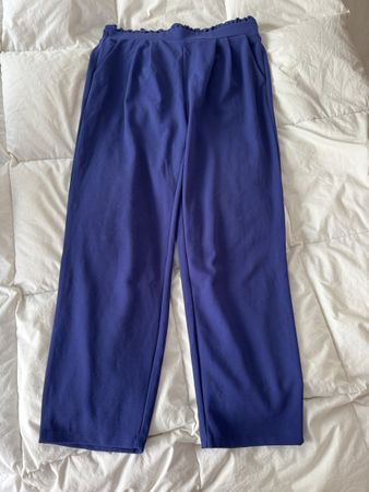 Pantalon large violet EVEN&ODD taille haute, parfait 