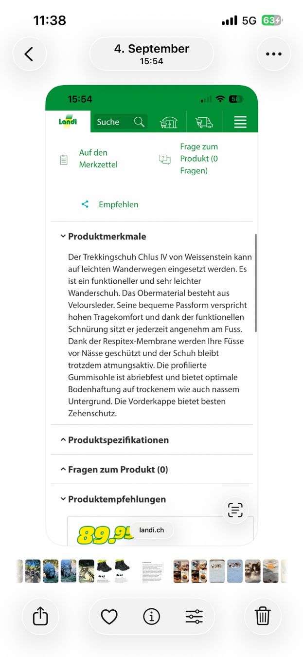 Scarpe da uomo: Trekkingschuh Weissenstein Gr 44 – Usato da Basel venduto da Winniepuuh 8