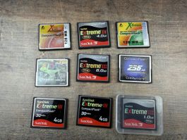 Diverse CompactFlash Speicherkarten set Konvolut 