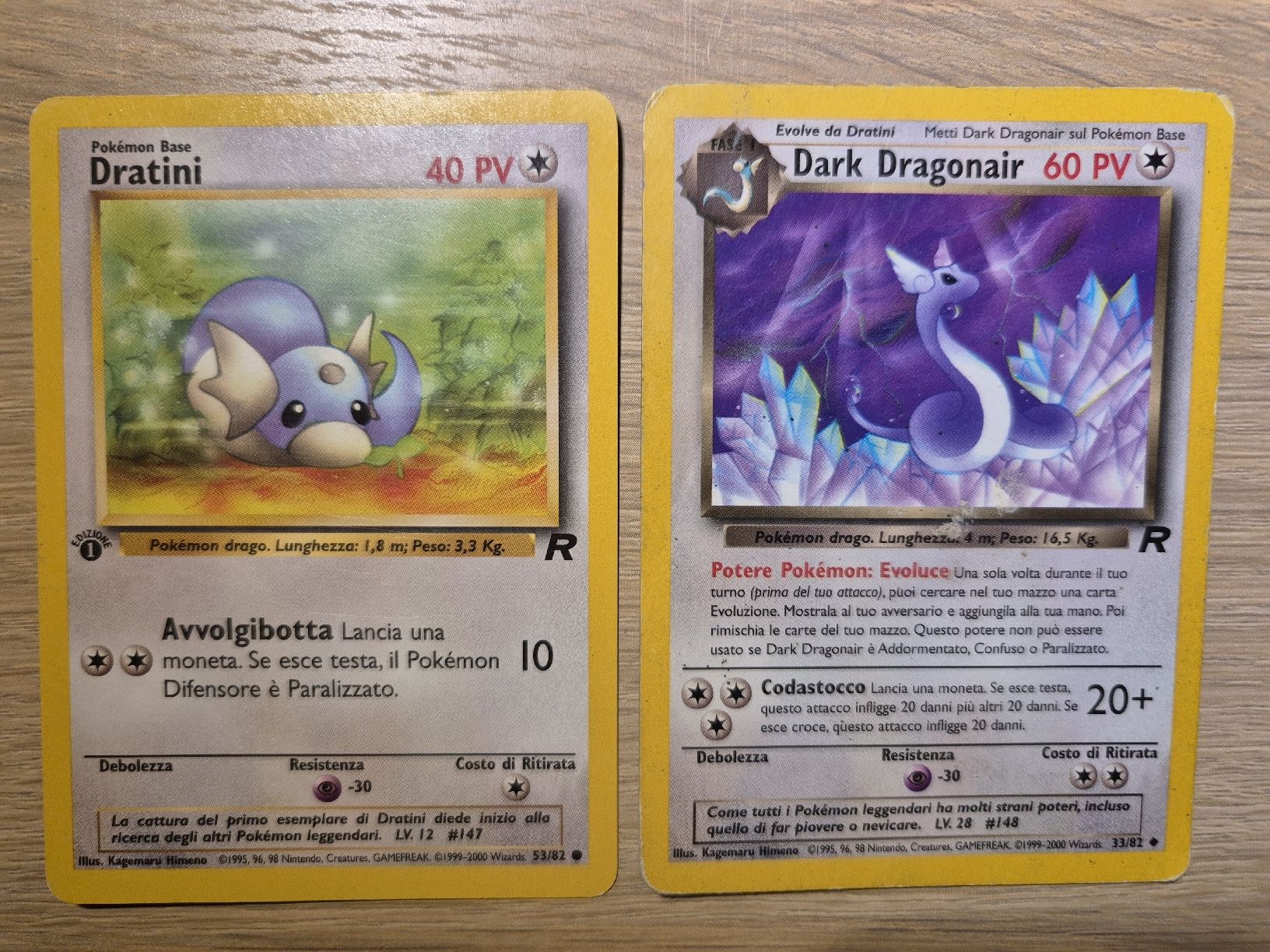 Pokémon Carte collezionabili: Rocket ed 1 Dratini + Dark Dragonair – Usato da Ursy venduto da RetroBebar777