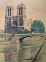 Notre Dame traumhaftes Aquarell