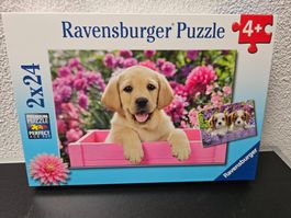 Neu - Ravensburger - Puzzle 2x24 Hunde