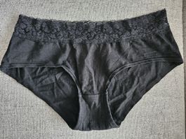 Damen Slip ellen amber schwarz mit Spitze Grösse L