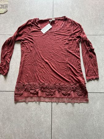 Langarmshirt HEINE rouge terre cuite gr. 44 - NEU