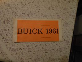 Original Buick/Faltprosp 1961 Rarität für Sammler!