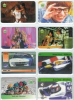 8 Telefonkarten UK Popstars, Autorennsport, Teddy Bears