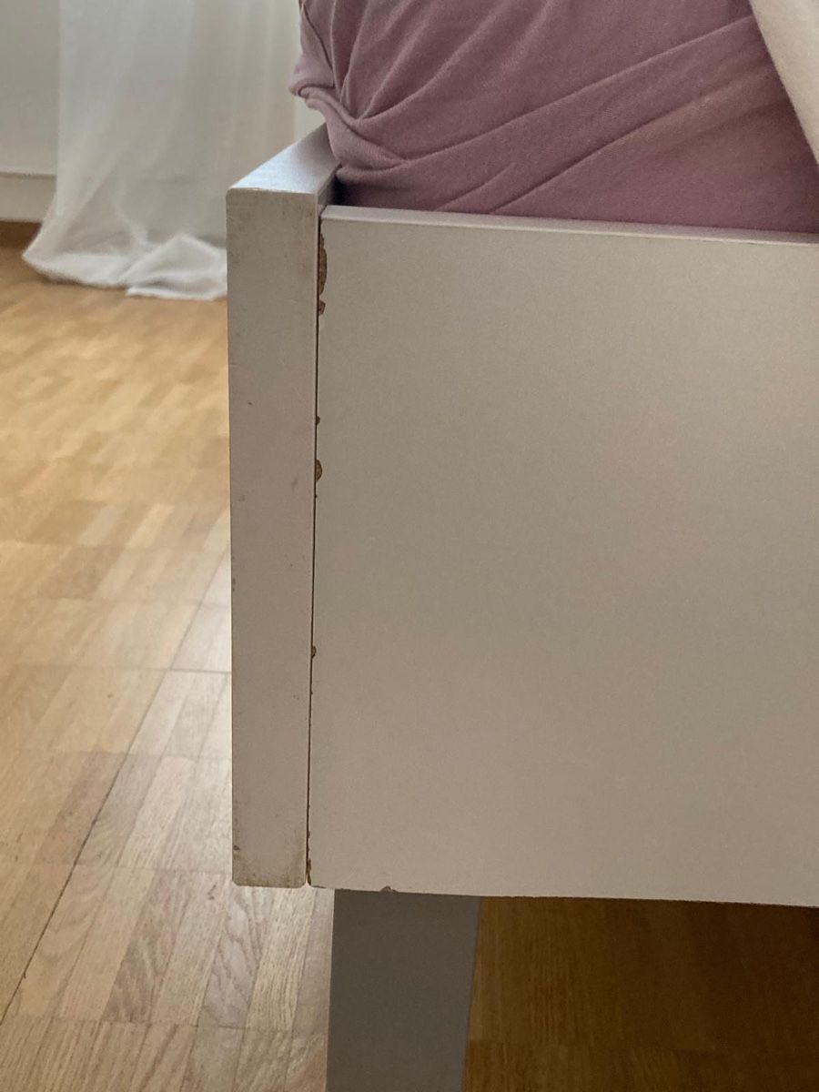 Letti: Bettgestell weiss mit Kopfteil schwarz gebraucht – Usato da Zürich venduto da Senka_ 1