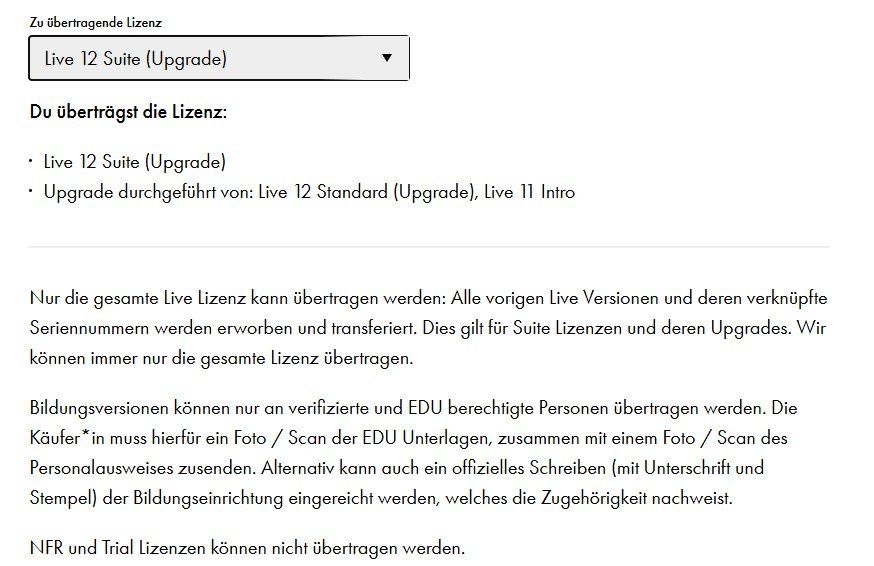 Ableton Software: Ableton Live 12 Suite (Upgrade) Lizenz – Neu (gemäss Beschreibung) aus Kreuzlingen von inheavenphil 1
