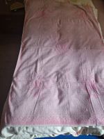 Rosa Frottee-Badetuch Waffelmuster