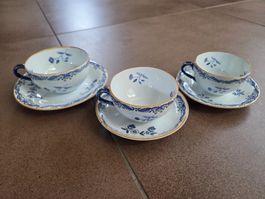 3 Rörstrand Ostindia Kaffee-& Teetassen mit Unterteller