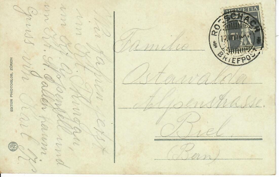 Cartoline postali: Rorschach – Usato da Hochdorf venduto da Ziegel-16 1