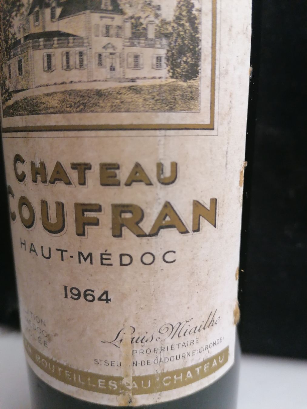Vino: CHÂTEAU COUFRAN HAUT MÉDOC 1964 – Nuovo (secondo la descrizione) da Genève venduto da Leboucheoreilles 5