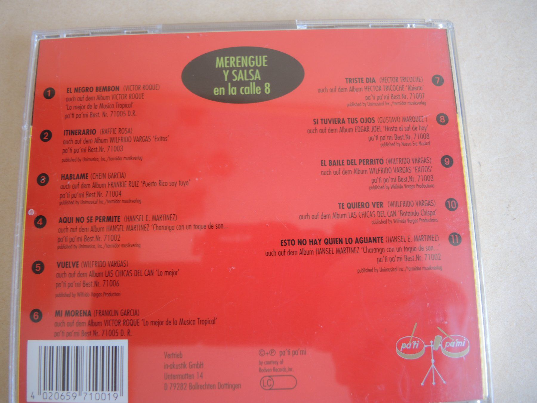 CD: Merengue Y Salsa en la calle 8 - CD – Usato da Rorschach venduto da maeck8 3