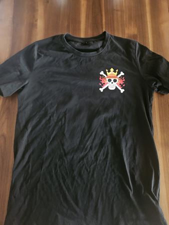 T-Shirt Burger King One Piece Motiv Schwarz Grösse L