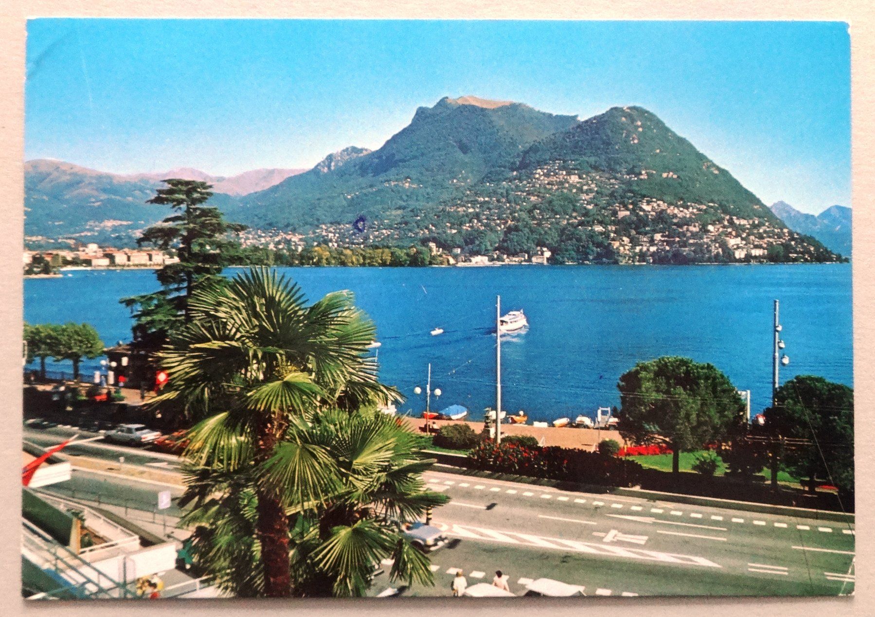 Ansichtskarten: Lugano-Paradiso con Monte Brè – Gebraucht aus Fétigny von Billy2miny