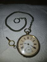 Antike Taschenuhr mit Kette 800/1000 JSN