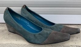 Superbes escarpins pointus JB MARTIN daim et cuir n.39