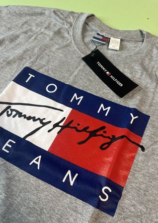 Tommy HILFIGER 🇺🇸 Tshirt grau XXL mit Siebdruck...NEU