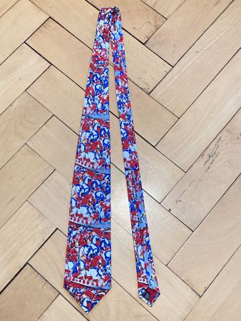 Vintage 90s Tie Rolf Knie Lehner Silk Swiss Made