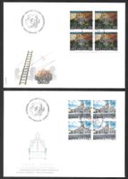 2 FDC 1045 - 1046 Serie Viererblöcke ET Bern 12.3.2002