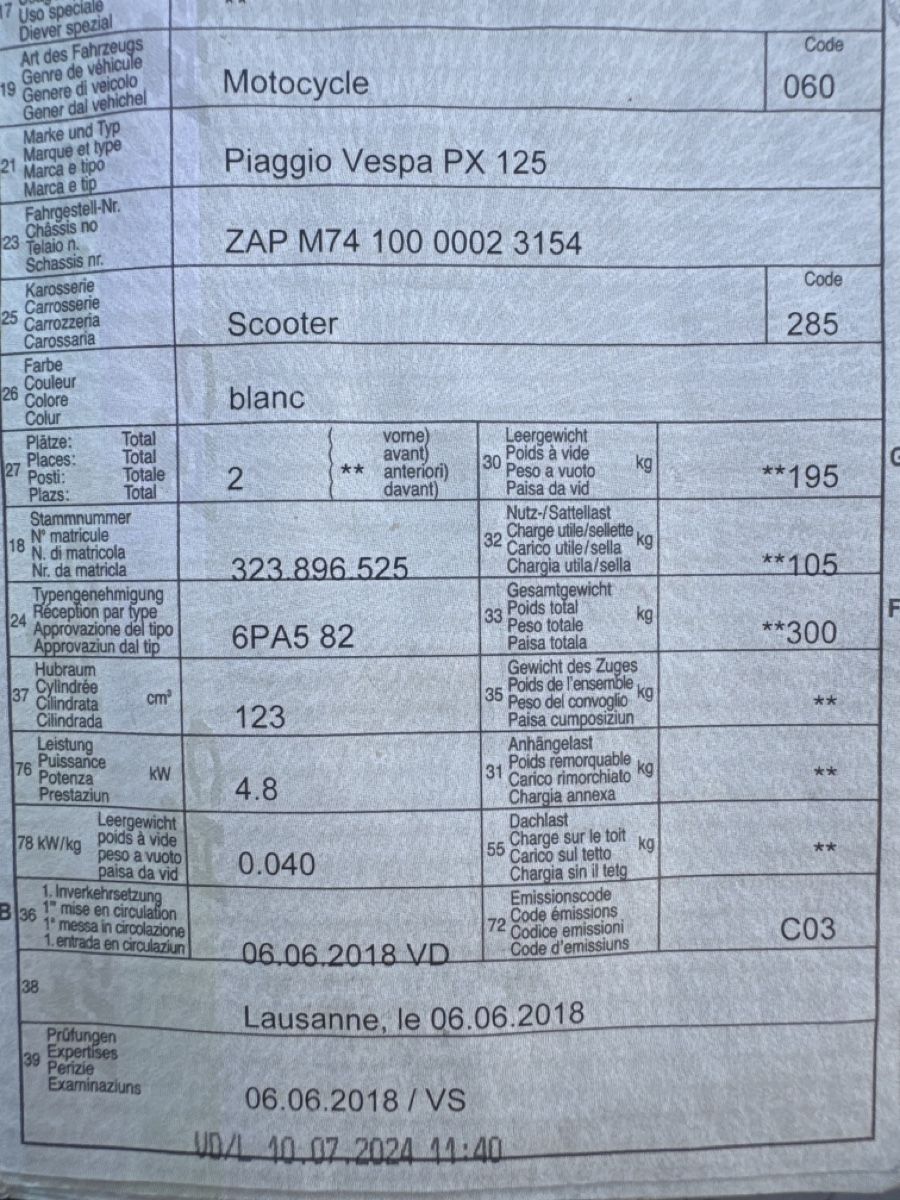 Piaggio Strada: Piaggio Vespa PX 125 – Usato da Hefenhofen venduto da Garage_Barone 7