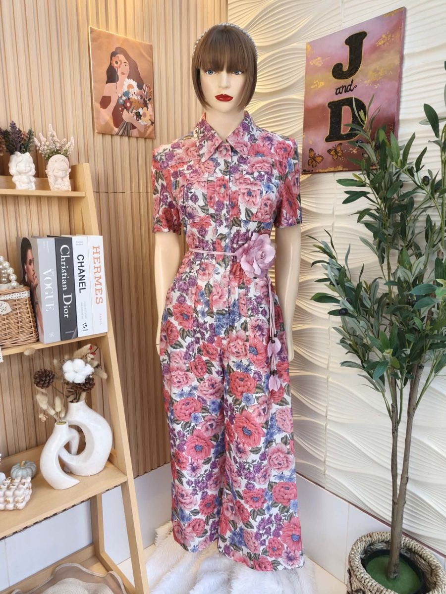 Tute: Linen Blend Floral Playsuit – Usato da St.Josefen venduto da lop_lh8d