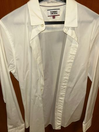 Chemise Tommy Jeans blanche, taille S, comme neuve! (52)