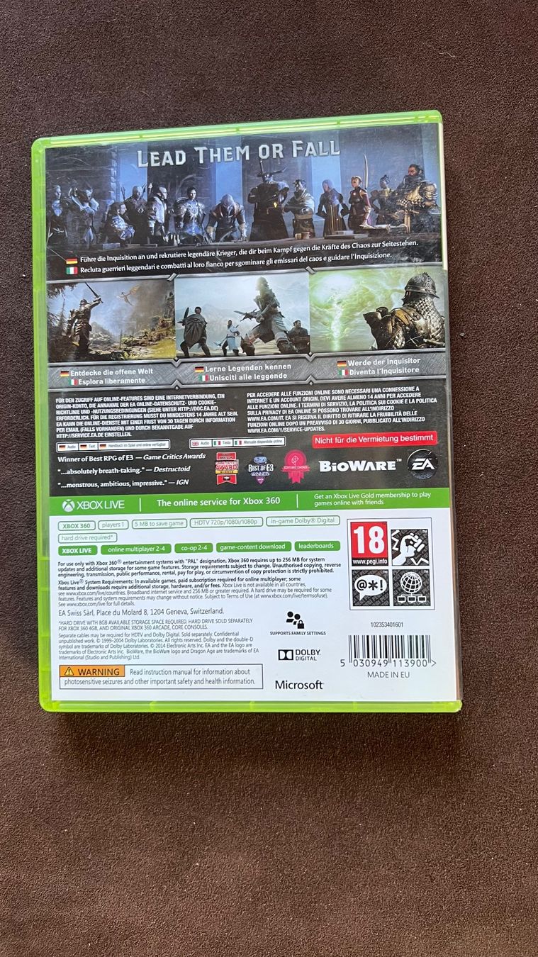 Microsoft Giochi: Dragon Age Inquisition Xbox 360 – Usato da Schübelbach venduto da Dolly990_2 1
