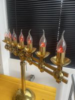 Elegante Messing Tischleuchte, 7-flammig