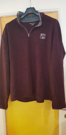 Weinrotes Herren-Sweatshirt mit Reissverschluss, Gr. XL