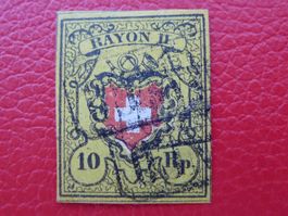 Rayon II: 16II, T.7 A1-U mit FRANCO BASEL, Kat: 650.-+