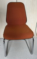SITAG Freischwinger Bürostuhl in orangem Stoffbezug 70iger