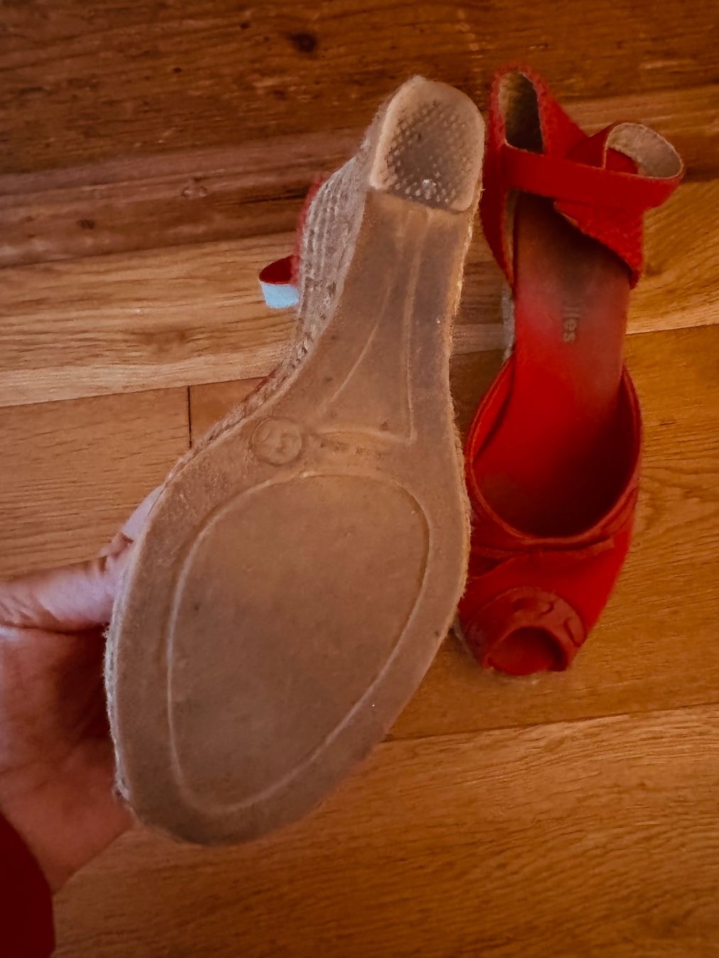 Damenschuhe: Chice rote Espadrilles Sandalen mit Keilabsatz, Gr. 37 – Gebraucht aus Luzern von La_sfinge 1