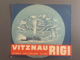 Prospekt Vitznau-Rigi-Bahn / Bergbahn Vogelschaukarte