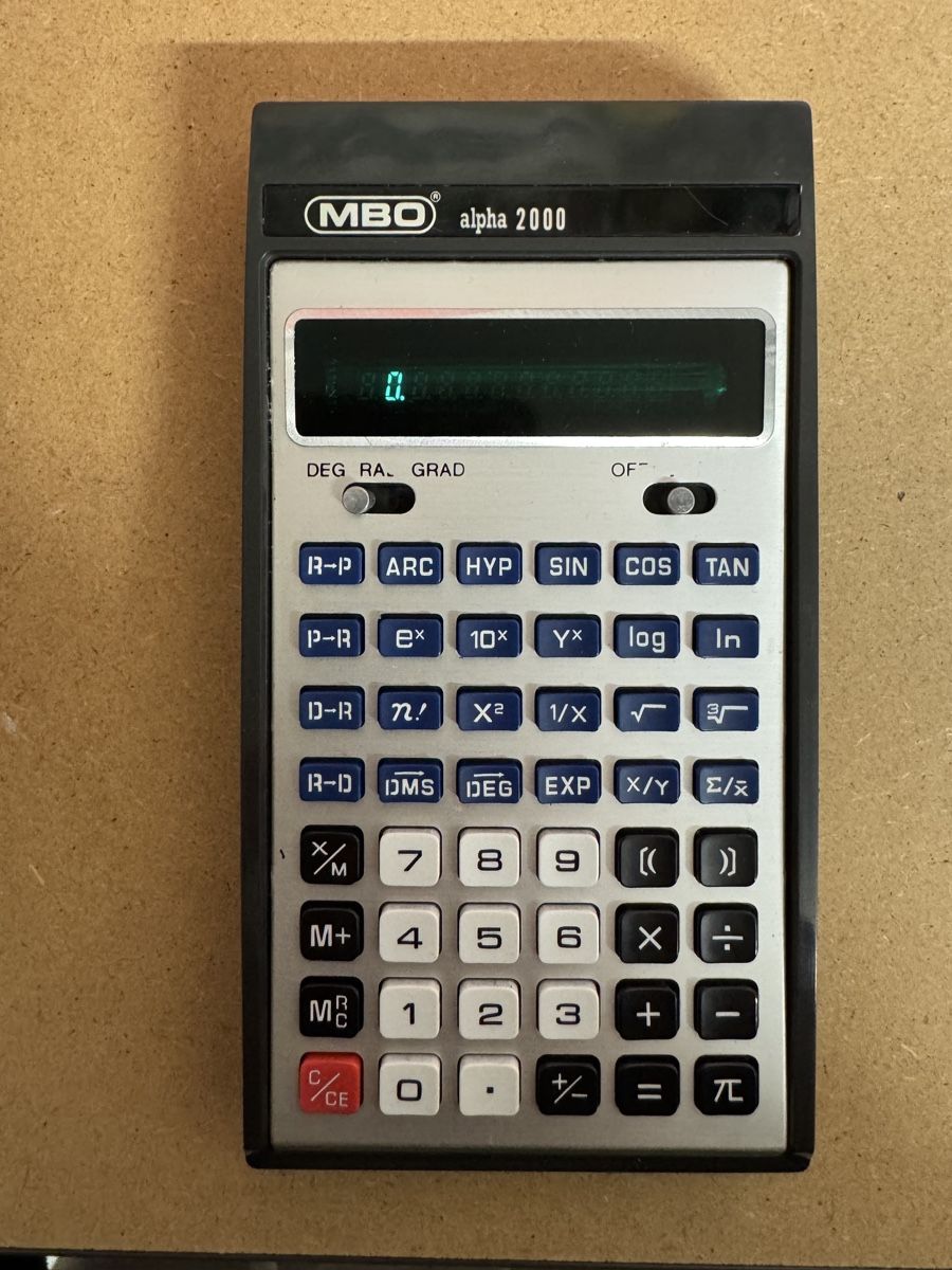 Calcolatrici tascabili: MBO Alpha 2000 Rechner - Vintage Klassiker mit Etui! – Usato da Biberist venduto da etesummer 4