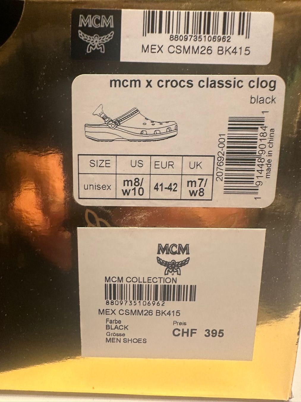 Crocs Scarpe da uomo: MCM X Crocs Classic Clog schwarz – Nuovo e nell'imballaggio originale da Winterthur venduto da reshoppi 3