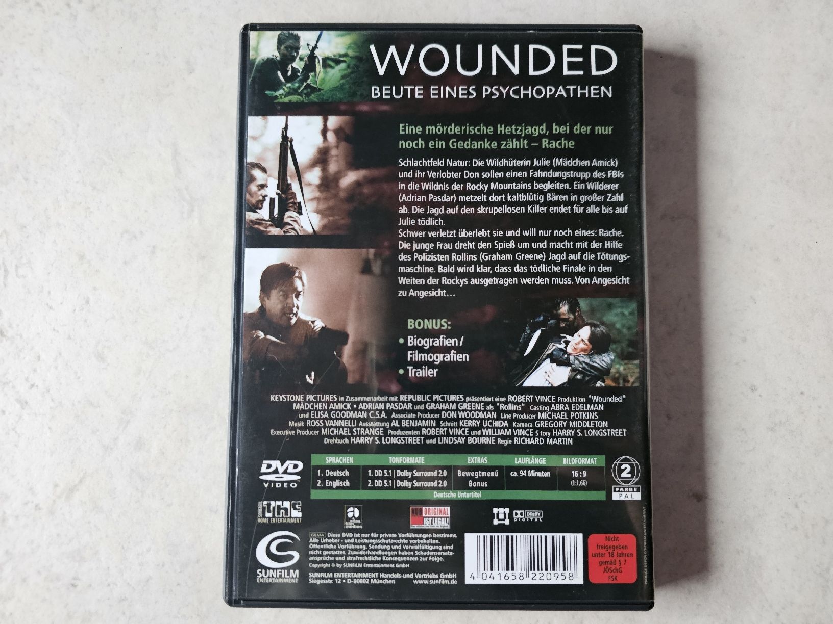 Tutti i DVDs: Wounded  -  Beute eines Psychopathen – Usato da Schneisingen venduto da backstore24 1