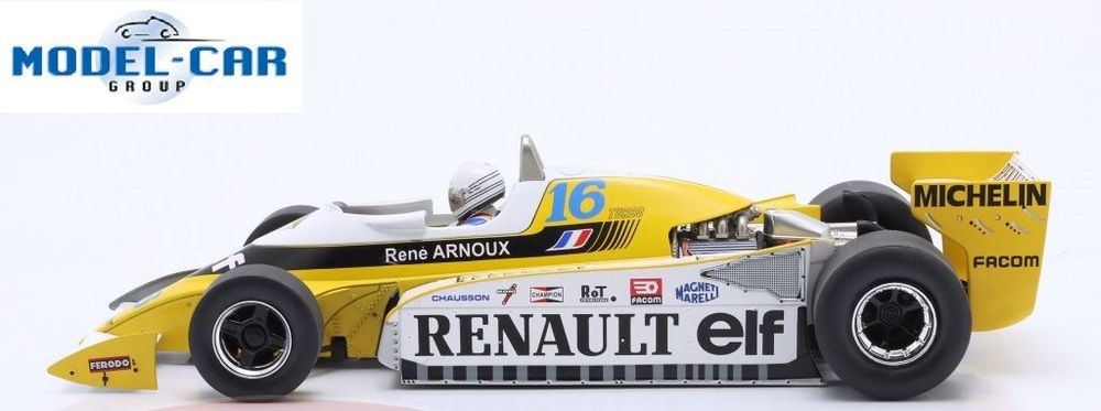 MCG 1/18 Renault RS10 British GP 1979 #16 Rene Arnoux - Diecast Neuve