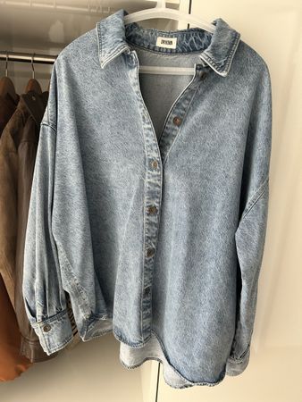 Drykorn Jeanshemd / -jacke aus Baumwolle, blau - Gr. 40
