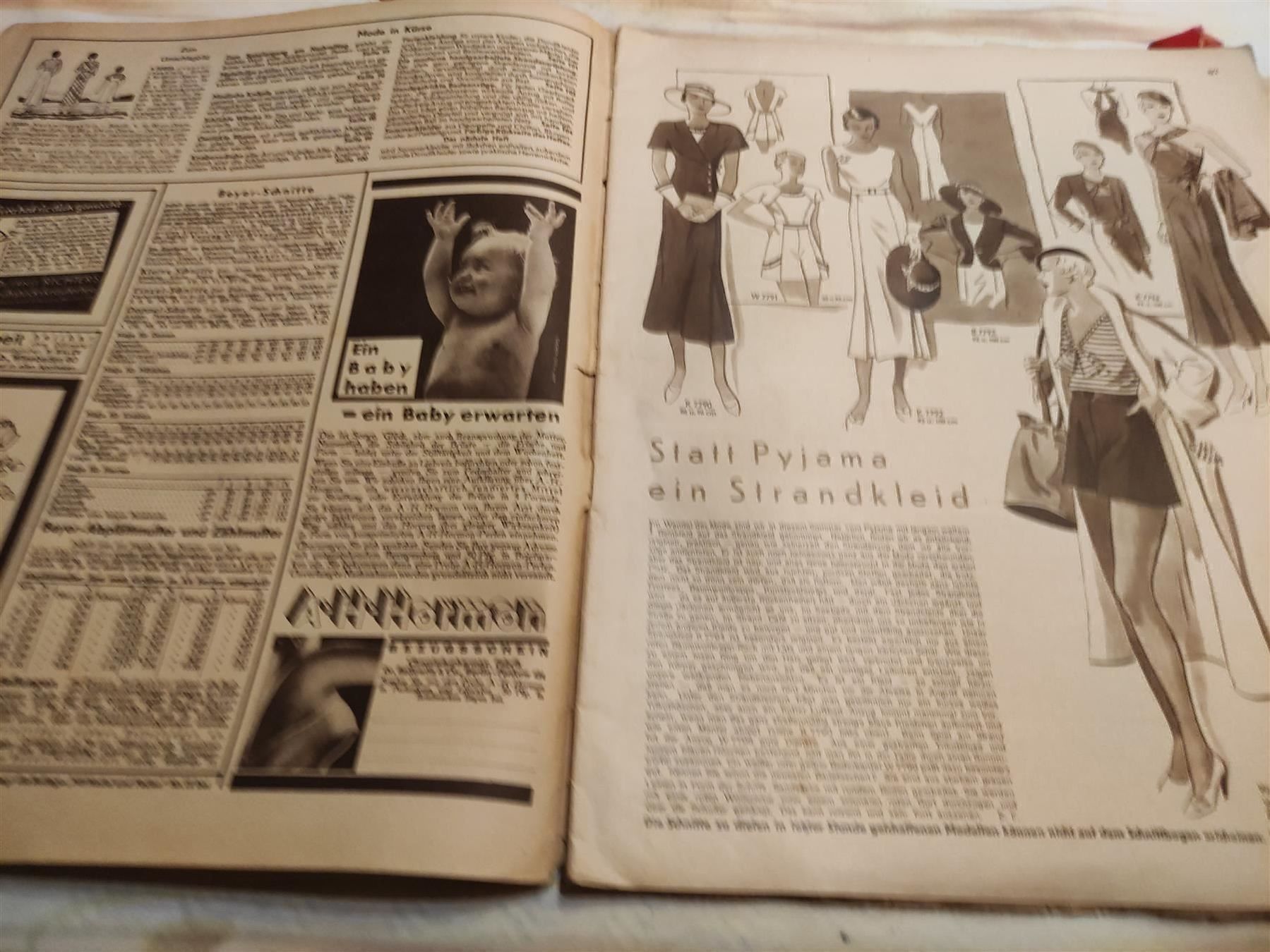 Riviste & Magazine: Bayers Modenblatt 1933 Heft 4 Schneider Handarbeit Design WK – Usato da Luzern venduto da leseratte24 2